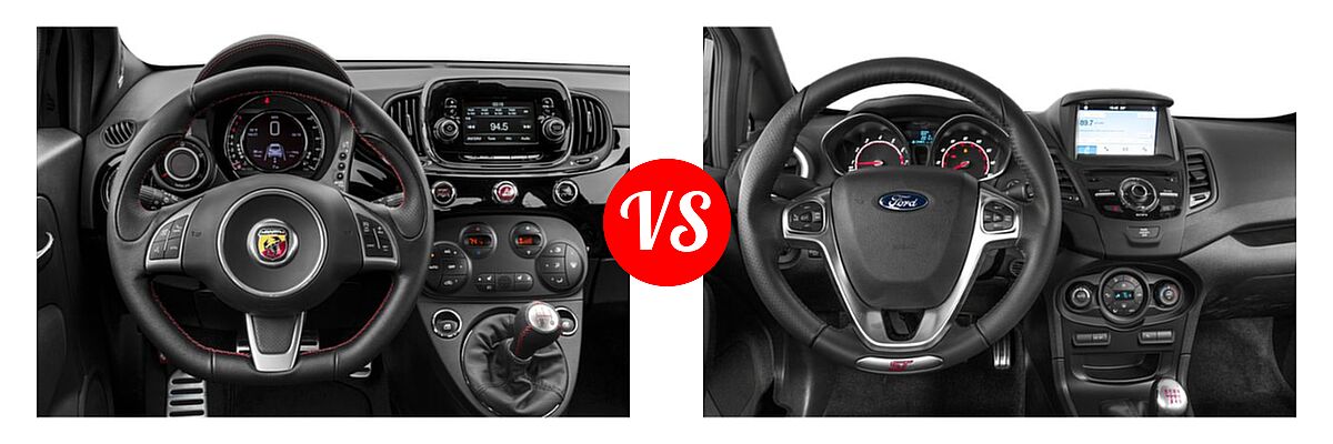 2019 FIAT 500 Hatchback Abarth vs. 2019 Ford Fiesta Hatchback ST / ST Line - Dashboard Comparison