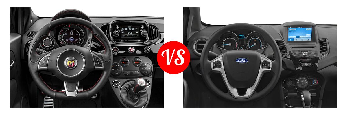 2019 FIAT 500 Hatchback Abarth vs. 2019 Ford Fiesta Hatchback SE - Dashboard Comparison