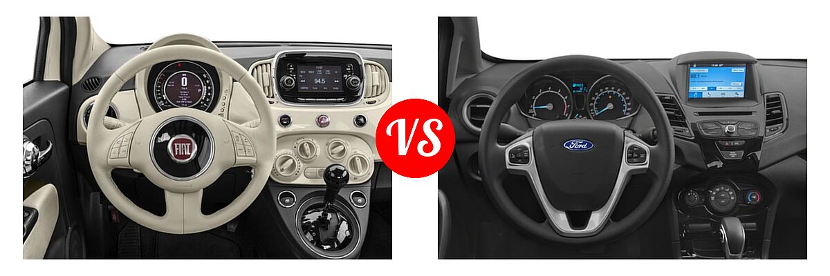 2019 FIAT 500 Hatchback Lounge / Pop vs. 2019 Ford Fiesta Hatchback SE - Dashboard Comparison