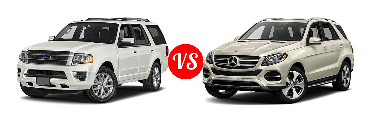 2017 Ford Expedition SUV Limited vs. 2017 Mercedes-Benz GLE-Class SUV GLE 350 - Front Left Comparison