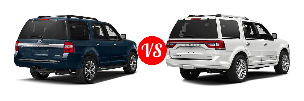 2017 Ford Expedition SUV XLT vs. 2017 Lincoln Navigator SUV Reserve / Select - Rear Right Comparison