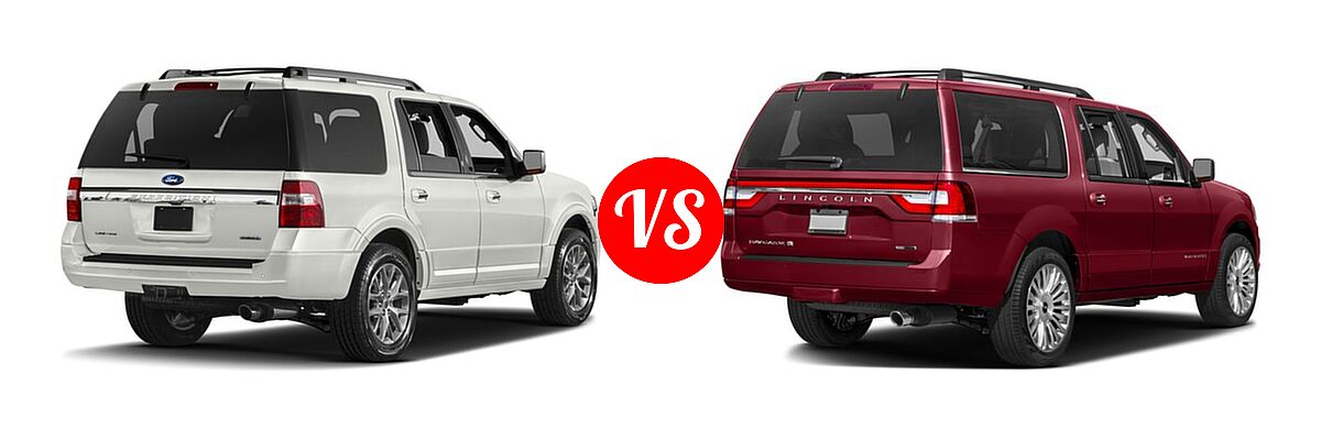 2017 Ford Expedition SUV Limited vs. 2017 Lincoln Navigator SUV Reserve / Select - Rear Right Comparison
