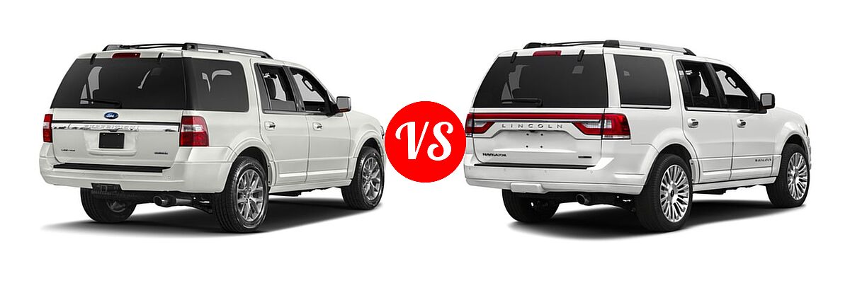 2017 Ford Expedition SUV Limited vs. 2017 Lincoln Navigator SUV Reserve / Select - Rear Right Comparison