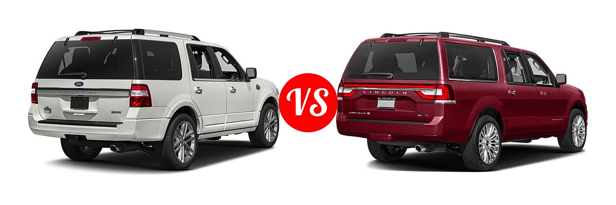 2017 Ford Expedition SUV King Ranch vs. 2017 Lincoln Navigator SUV Reserve / Select - Rear Right Comparison