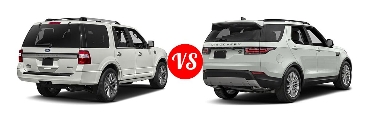 2017 Ford Expedition SUV King Ranch vs. 2017 Land Rover Discovery SUV First Edition / HSE / HSE Luxury / SE - Rear Right Comparison