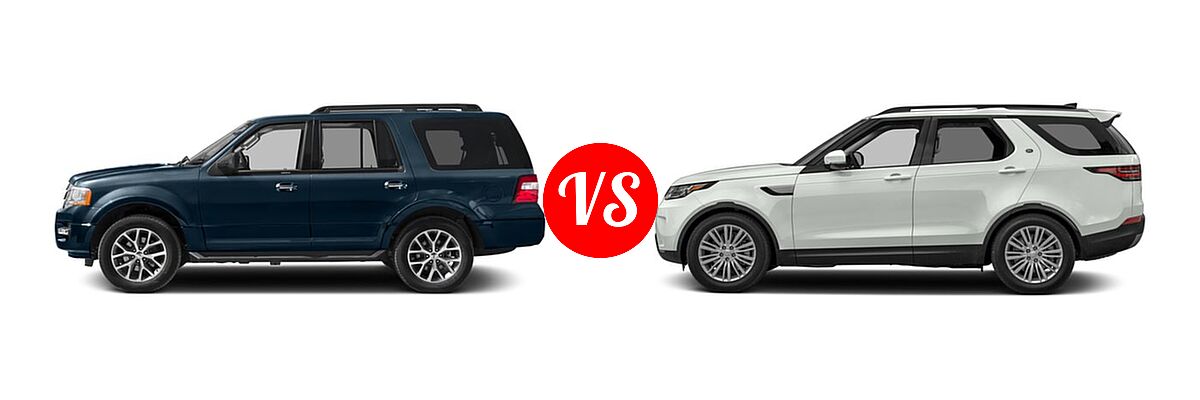 2017 Ford Expedition SUV XLT vs. 2017 Land Rover Discovery SUV First Edition / HSE / HSE Luxury / SE - Side Comparison