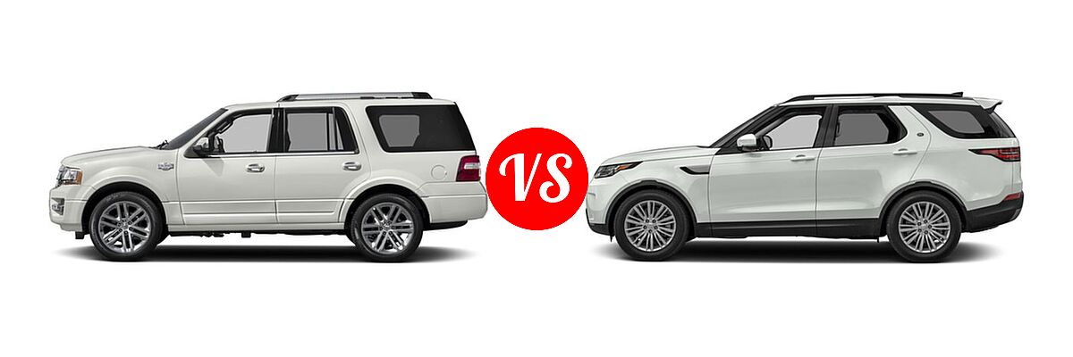 2017 Ford Expedition SUV King Ranch vs. 2017 Land Rover Discovery SUV First Edition / HSE / HSE Luxury / SE - Side Comparison
