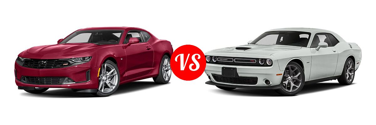 2019 Chevrolet Camaro Coupe LS / LT / SS vs. 2019 Dodge Challenger Coupe R/T - Front Left Comparison