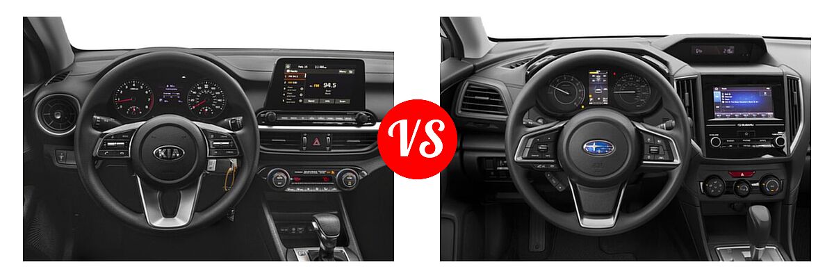 2019 Kia Forte Sedan EX / FE / LX / S vs. 2019 Subaru Impreza Sedan 2.0i 4-door CVT / 2.0i 4-door Manual / Premium - Dashboard Comparison