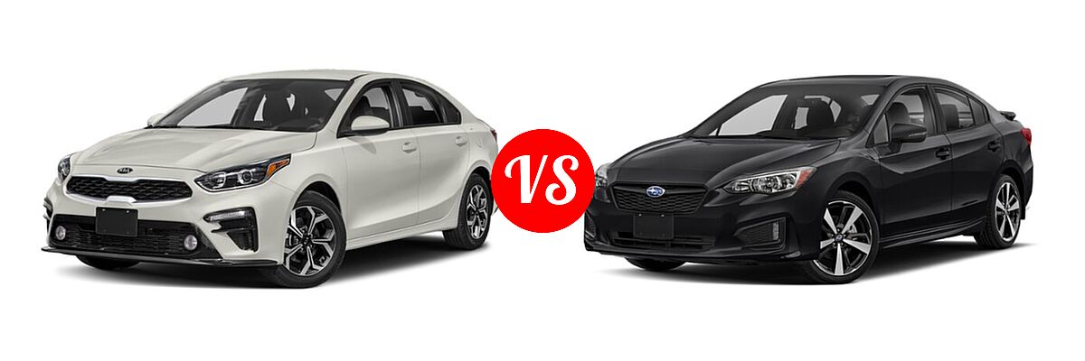 2019 Kia Forte Sedan EX / FE / LX / S vs. 2019 Subaru Impreza Sedan Sport - Front Left Comparison