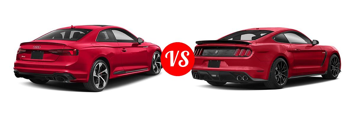 2018 Audi RS 5 Coupe 2.9 TFSI quattro tiptronic vs. 2018 Ford Shelby GT350 Coupe Shelby GT350 - Rear Right Comparison