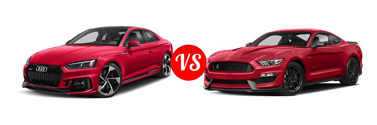 2018 Audi RS 5 Coupe 2.9 TFSI quattro tiptronic vs. 2018 Ford Shelby GT350 Coupe Shelby GT350 - Front Left Comparison