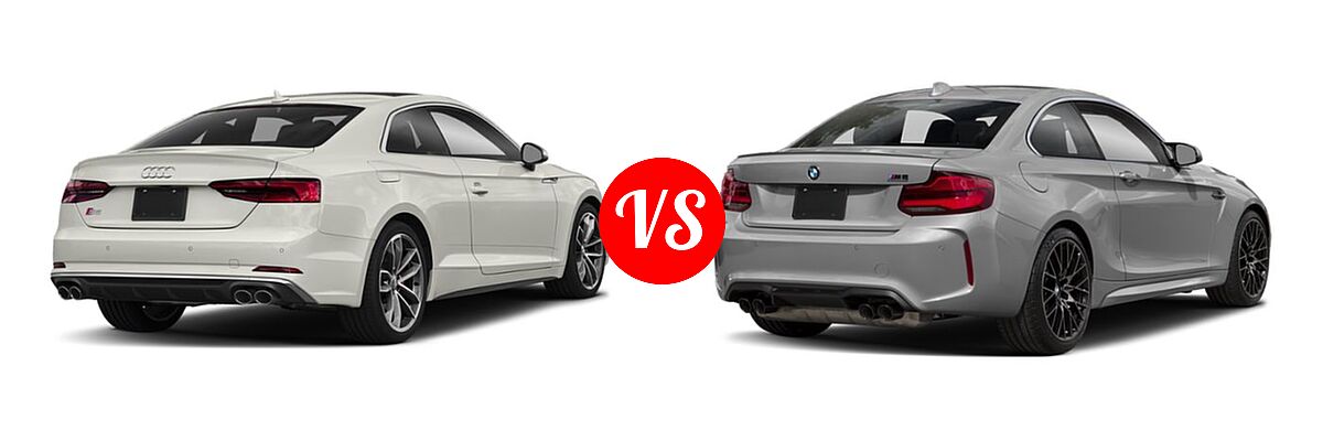 2018 Audi S5 Coupe Premium Plus / Prestige vs. 2019 BMW M2 Competition Coupe Competition - Rear Right Comparison
