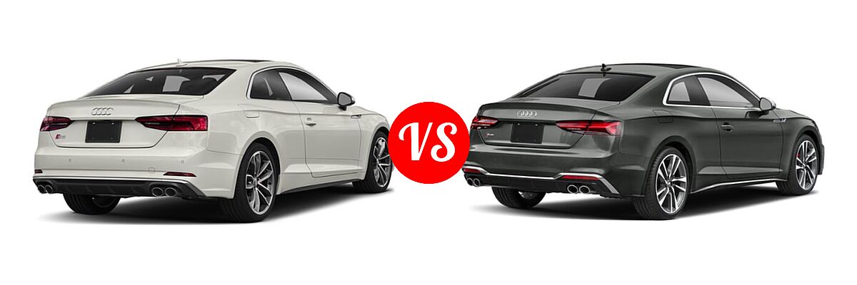 2018 Audi S5 Coupe Premium Plus / Prestige vs. 2021 Audi S5 Coupe Prestige - Rear Right Comparison