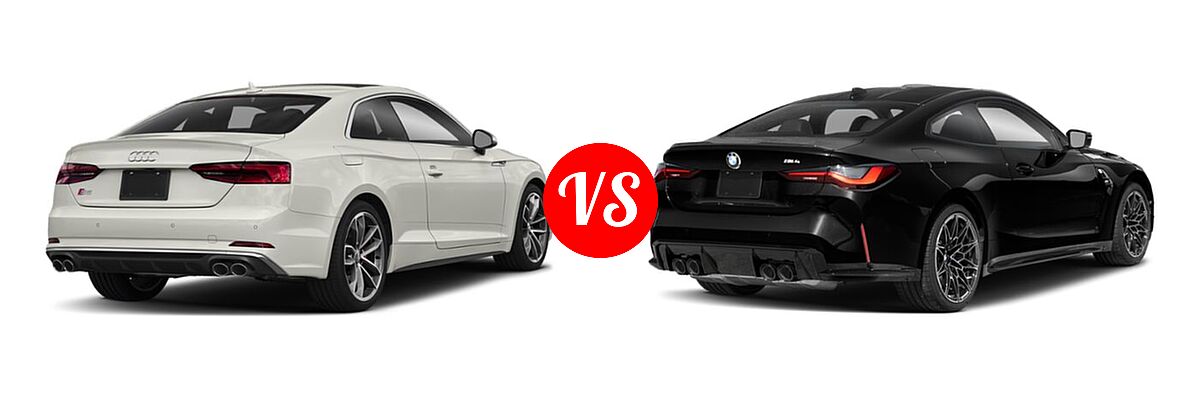 2018 Audi S5 Coupe Premium Plus / Prestige vs. 2021 BMW M4 Coupe Competition / Coupe - Rear Right Comparison