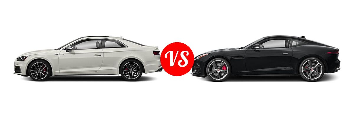 2018 Audi S5 Coupe Premium Plus / Prestige vs. 2018 Jaguar F-TYPE Coupe R-Dynamic - Side Comparison