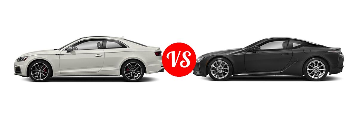 2018 Audi S5 Coupe Premium Plus / Prestige vs. 2018 Lexus LC 500 Coupe LC 500 - Side Comparison