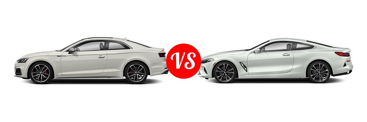 2018 Audi S5 Coupe Premium Plus / Prestige vs. 2020 BMW 8 Series Coupe 840i - Side Comparison