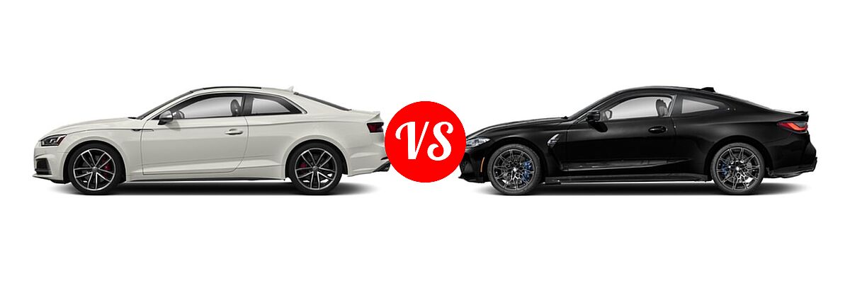 2018 Audi S5 Coupe Premium Plus / Prestige vs. 2021 BMW M4 Coupe Competition / Coupe - Side Comparison