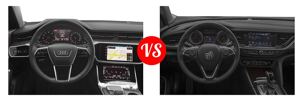 2019 Audi A7 Hatchback Premium / Premium Plus / Prestige vs. 2019 Buick Regal Sportback Hatchback 4dr Sdn FWD / Avenir / Essence / GS / Preferred / Preferred II - Dashboard Comparison