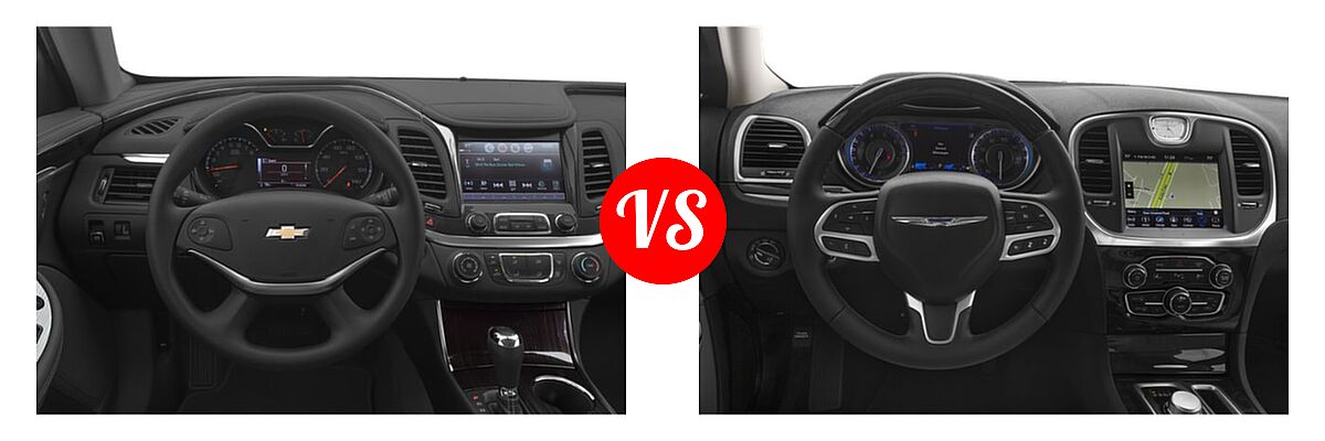 2019 Chevrolet Impala Sedan LS / Premier vs. 2019 Chrysler 300 Sedan 300S / Limited / Touring - Dashboard Comparison