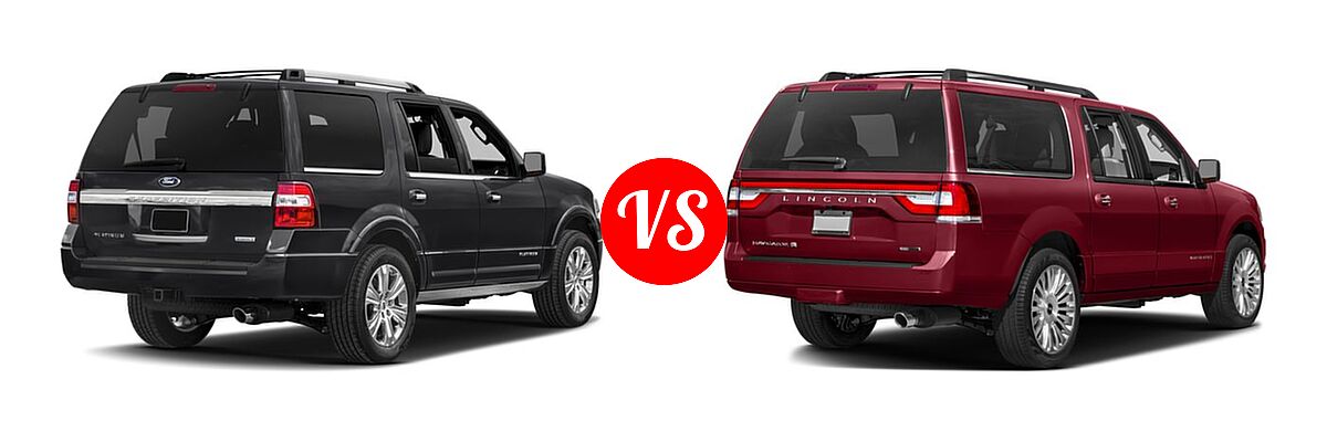 2017 Ford Expedition SUV Platinum vs. 2017 Lincoln Navigator SUV Reserve / Select - Rear Right Comparison