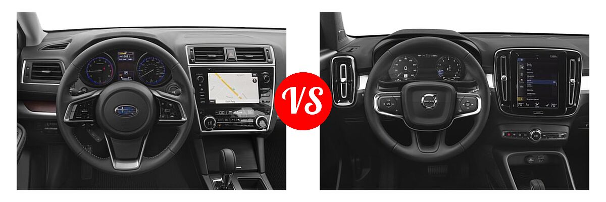 2019 Subaru Outback SUV Limited vs. 2019 Volvo XC40 SUV Momentum / R-Design - Dashboard Comparison
