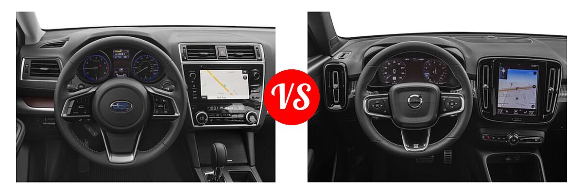 2019 Subaru Outback SUV Limited vs. 2019 Volvo XC40 SUV R-Design - Dashboard Comparison