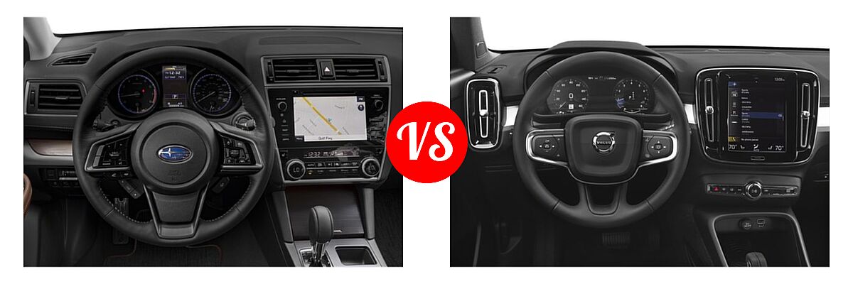 2019 Subaru Outback SUV Touring vs. 2019 Volvo XC40 SUV Momentum / R-Design - Dashboard Comparison