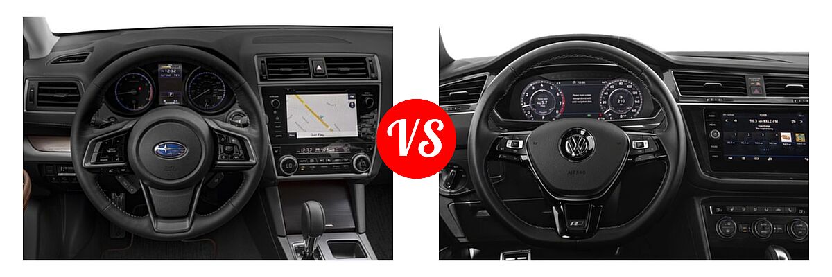 2019 Subaru Outback SUV Touring vs. 2019 Volkswagen Tiguan SUV SEL Premium R-Line / SEL R-Line / SEL R-Line Black - Dashboard Comparison
