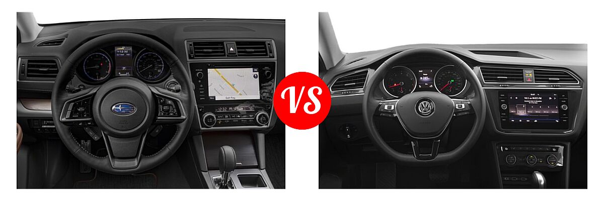 2019 Subaru Outback SUV Touring vs. 2019 Volkswagen Tiguan SUV S / SE / SEL / SEL Premium - Dashboard Comparison