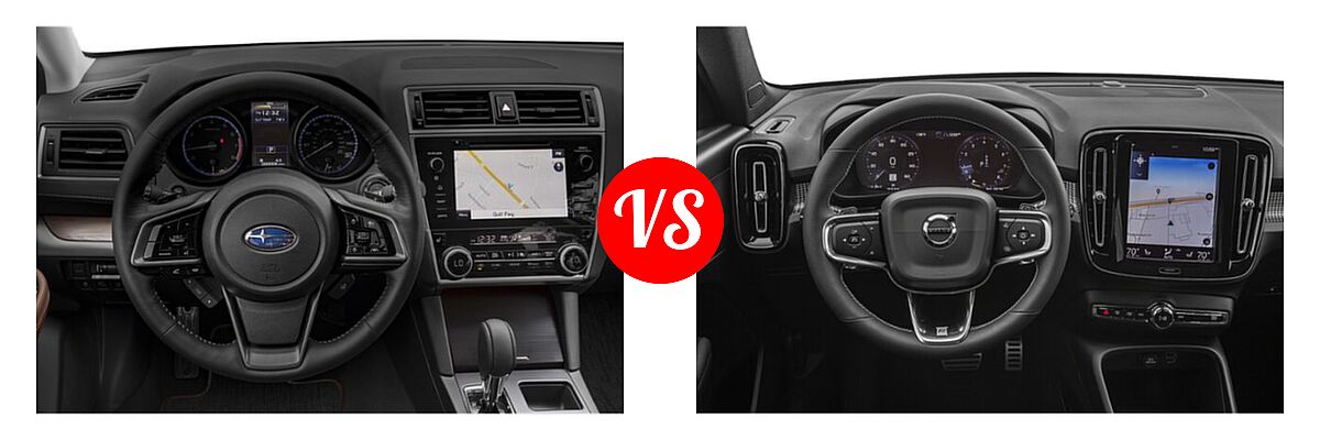 2019 Subaru Outback SUV Touring vs. 2019 Volvo XC40 SUV R-Design - Dashboard Comparison