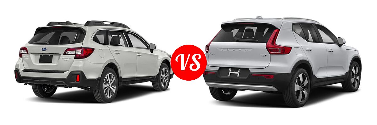 2019 Subaru Outback SUV Limited vs. 2019 Volvo XC40 SUV Momentum / R-Design - Rear Right Comparison