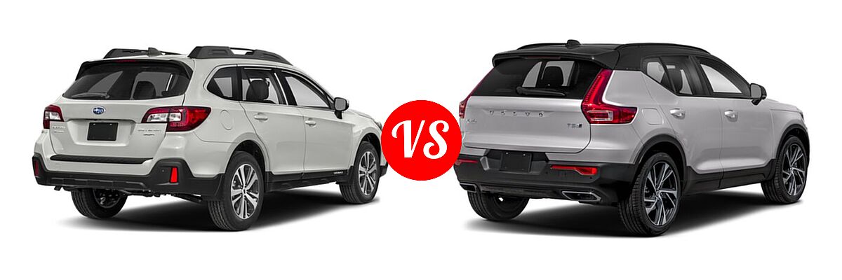 2019 Subaru Outback SUV Limited vs. 2019 Volvo XC40 SUV R-Design - Rear Right Comparison