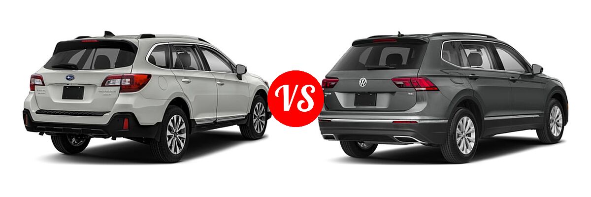 2019 Subaru Outback SUV Touring vs. 2019 Volkswagen Tiguan SUV S / SE / SEL / SEL Premium - Rear Right Comparison