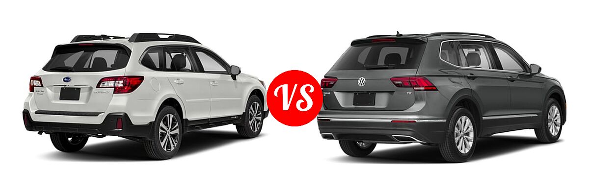 2019 Subaru Outback SUV Premium / Touring vs. 2019 Volkswagen Tiguan SUV S / SE / SEL / SEL Premium - Rear Right Comparison