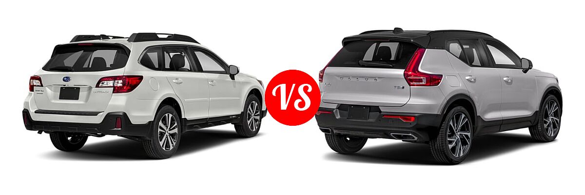 2019 Subaru Outback SUV Premium / Touring vs. 2019 Volvo XC40 SUV R-Design - Rear Right Comparison