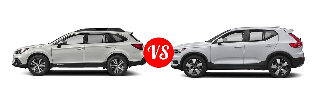 2019 Subaru Outback SUV Limited vs. 2019 Volvo XC40 SUV Momentum / R-Design - Side Comparison