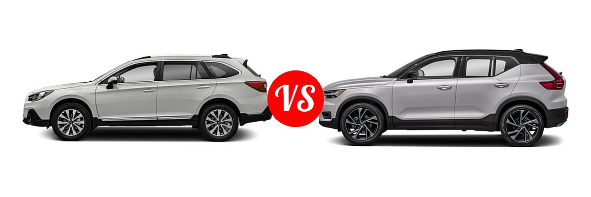 2019 Subaru Outback SUV Touring vs. 2019 Volvo XC40 SUV R-Design - Side Comparison