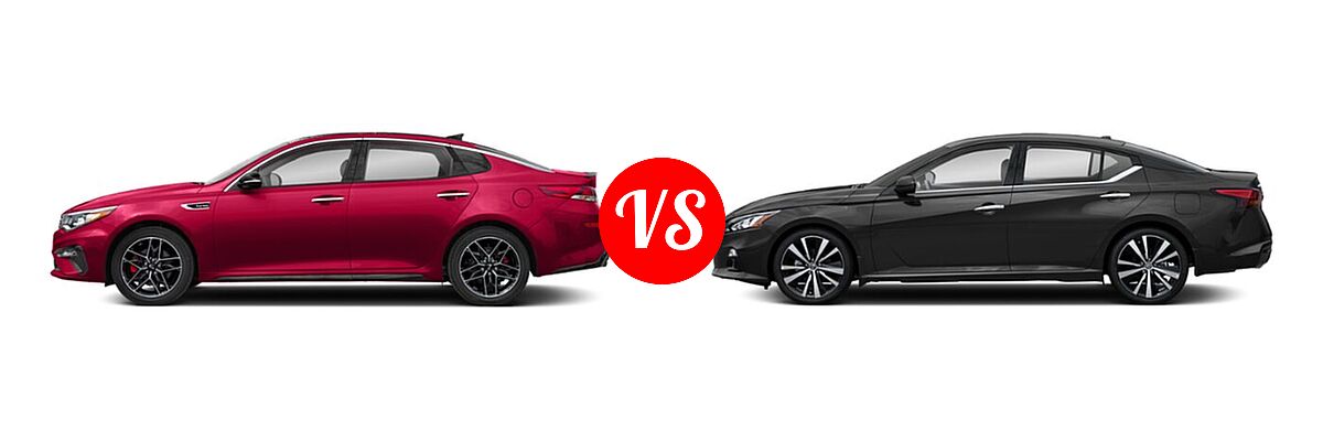 2020 Kia Optima Sedan SX vs. 2020 Nissan Altima Sedan 2.5 S - Side Comparison