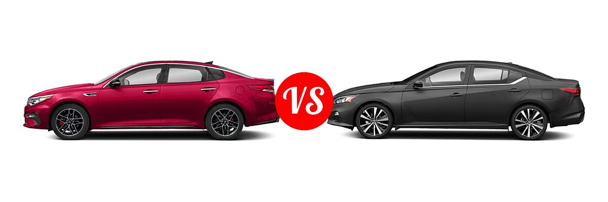 2020 Kia Optima Sedan SX vs. 2020 Nissan Altima Sedan 2.0 SR / 2.5 SR - Side Comparison