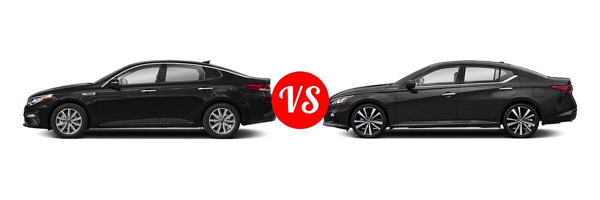 2020 Kia Optima Sedan EX vs. 2020 Nissan Altima Sedan 2.5 S - Side Comparison