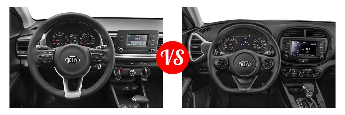 2020 Kia Rio Hatchback S vs. 2020 Kia Soul Hatchback GT-Line - Dashboard Comparison