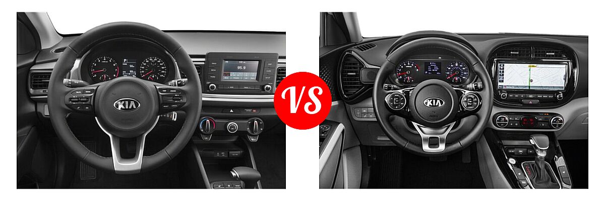 2020 Kia Rio Hatchback S vs. 2020 Kia Soul Hatchback EX - Dashboard Comparison