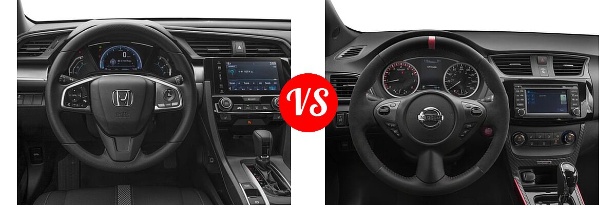 2017 Honda Civic Sedan LX vs. 2017 Nissan Sentra NISMO Sedan NISMO - Dashboard Comparison