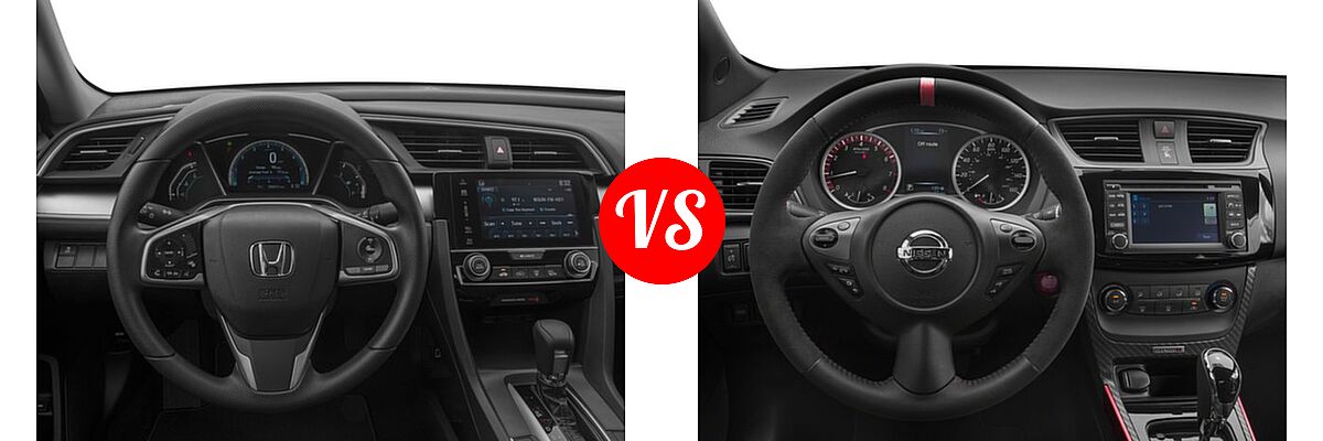 2017 Honda Civic Sedan EX vs. 2017 Nissan Sentra NISMO Sedan NISMO - Dashboard Comparison