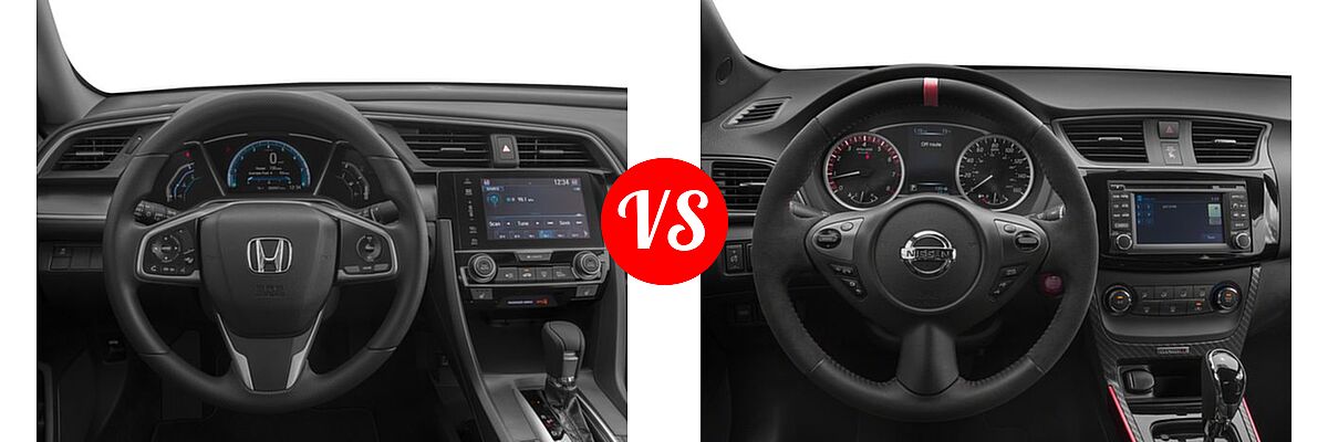 2017 Honda Civic Sedan EX-T vs. 2017 Nissan Sentra NISMO Sedan NISMO - Dashboard Comparison