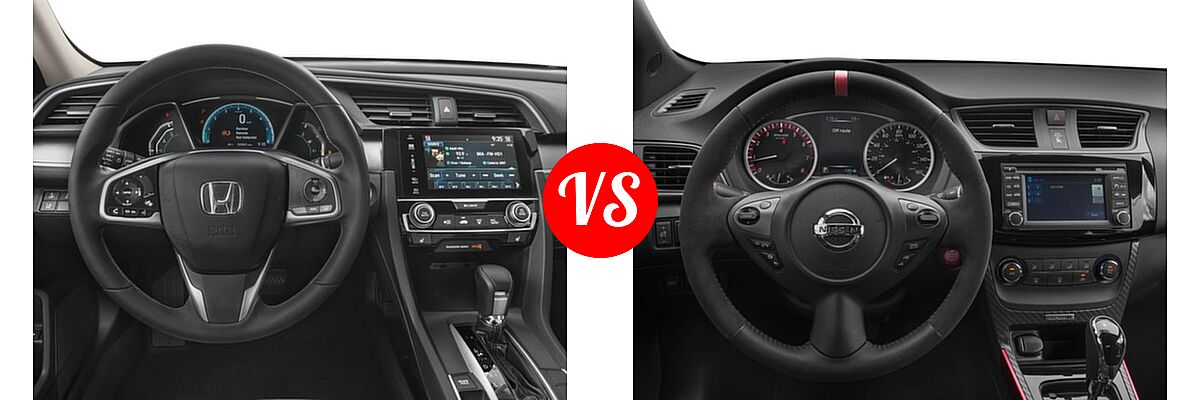 2017 Honda Civic Sedan EX-L vs. 2017 Nissan Sentra NISMO Sedan NISMO - Dashboard Comparison