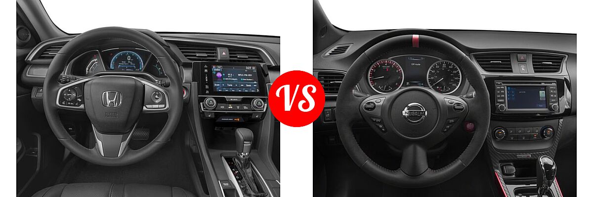 2017 Honda Civic Sedan EX-L vs. 2017 Nissan Sentra NISMO Sedan NISMO - Dashboard Comparison