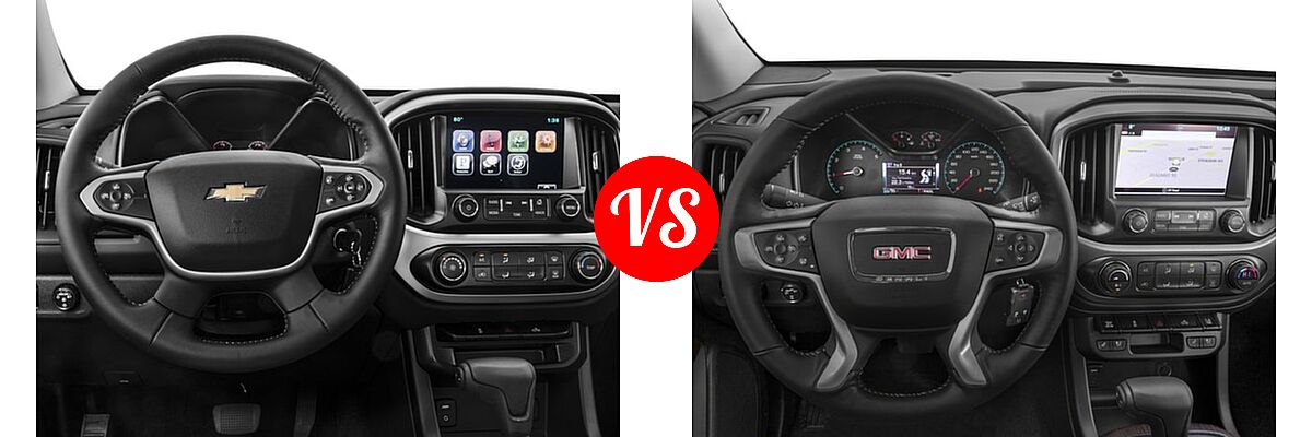 2017 Chevrolet Colorado Pickup 4WD LT vs. 2017 GMC Canyon Pickup 4WD Denali - Dashboard Comparison
